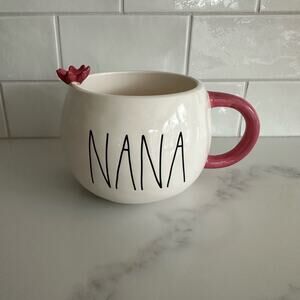 Rae Dunn White and Pink Nana Mug